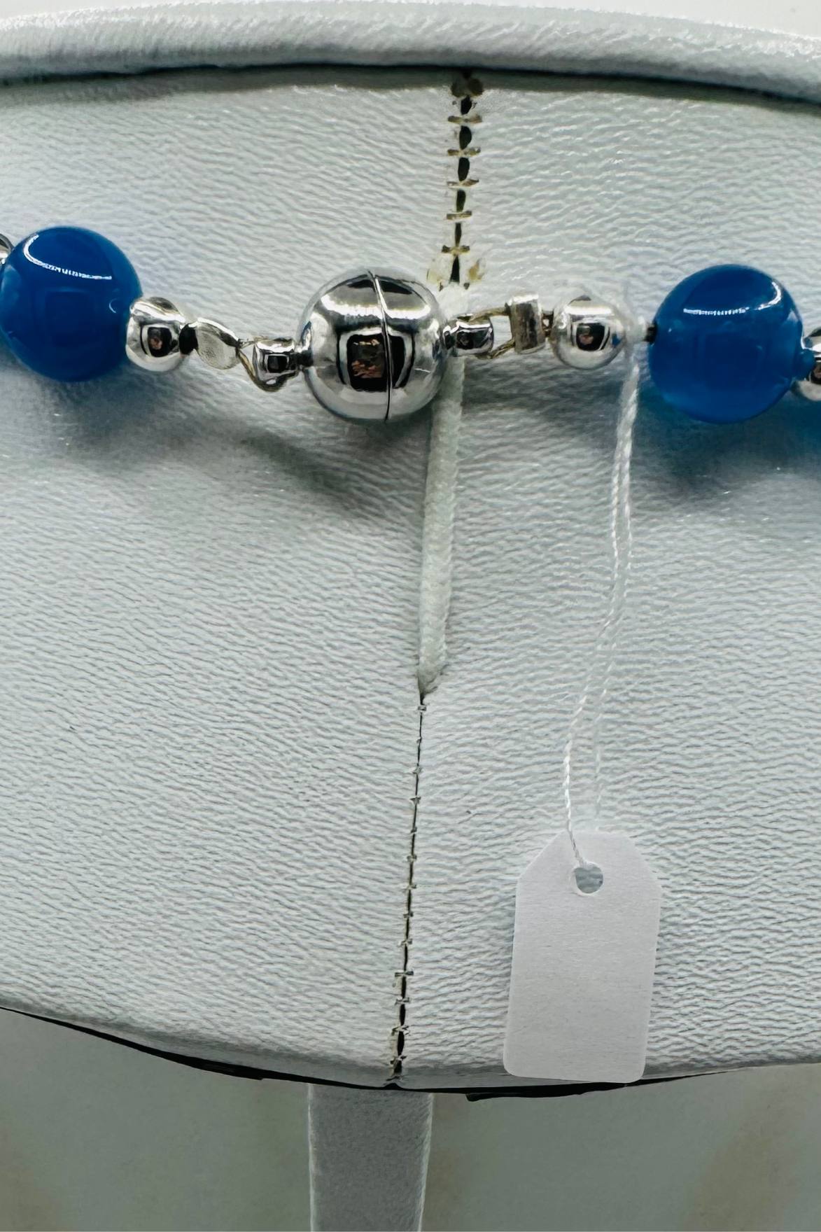 COLLIER SAUTOIR BLEU DE FRANCE ET BLANC