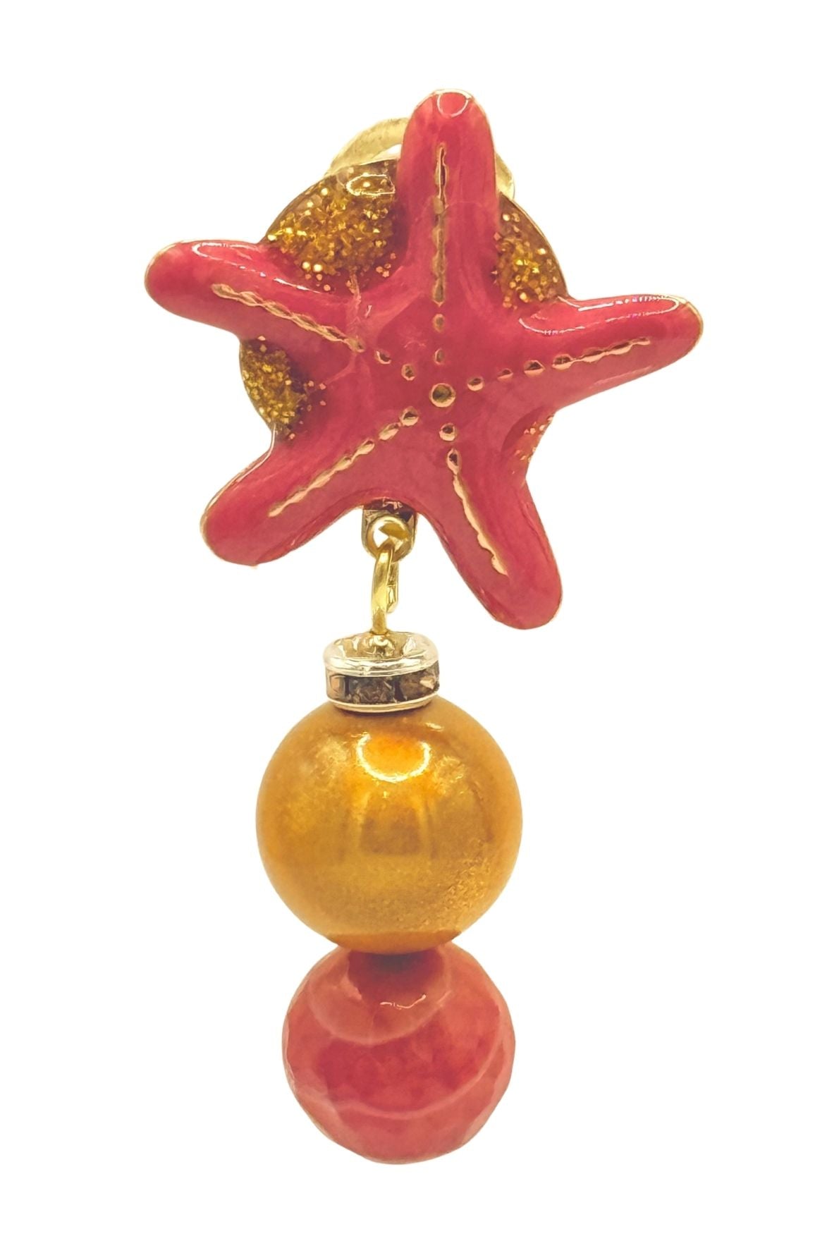 BOUCLES D'OREILLES CLIP ETOILE DES MER CORAIL