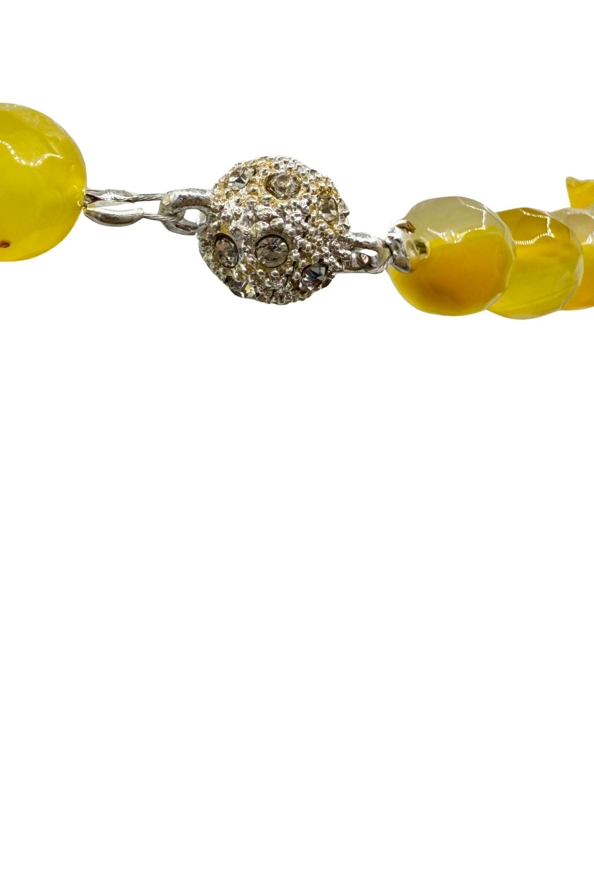 COLLIER AGATES JAUNES AVEC OEIL DE TIGRE ET CITRINE PENDENTIF