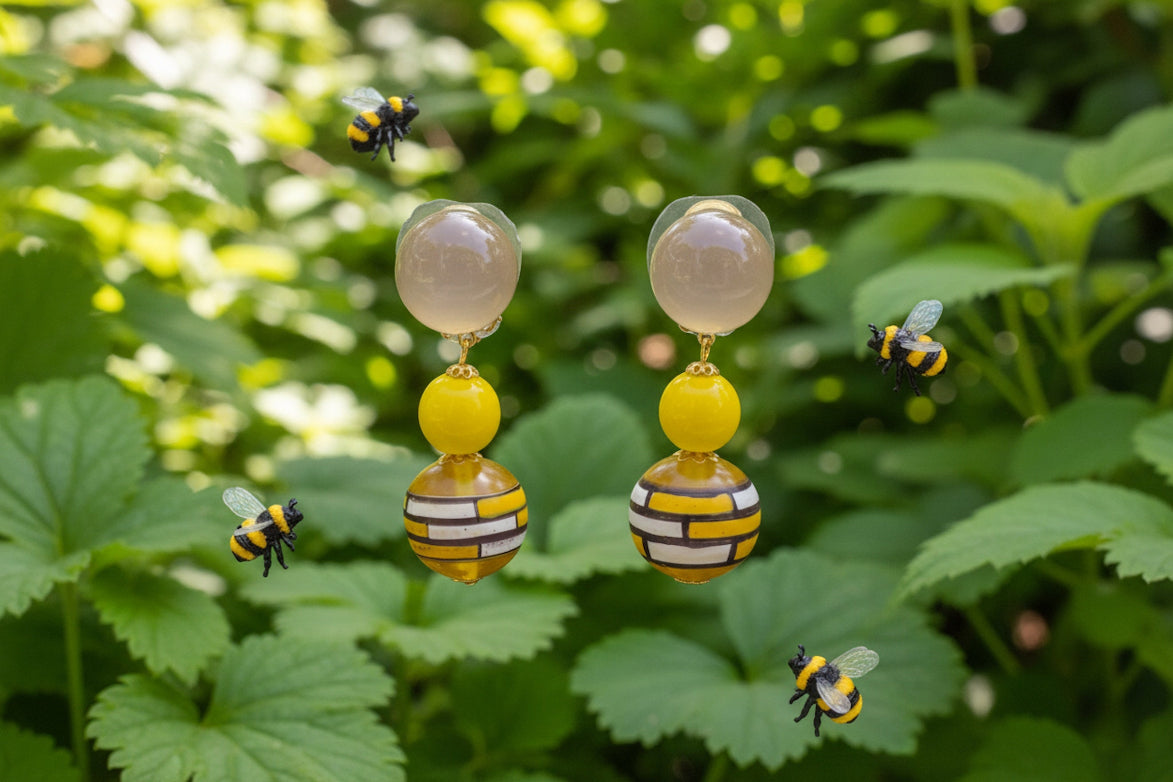 Boucles d'oreilles clips pierre de lune