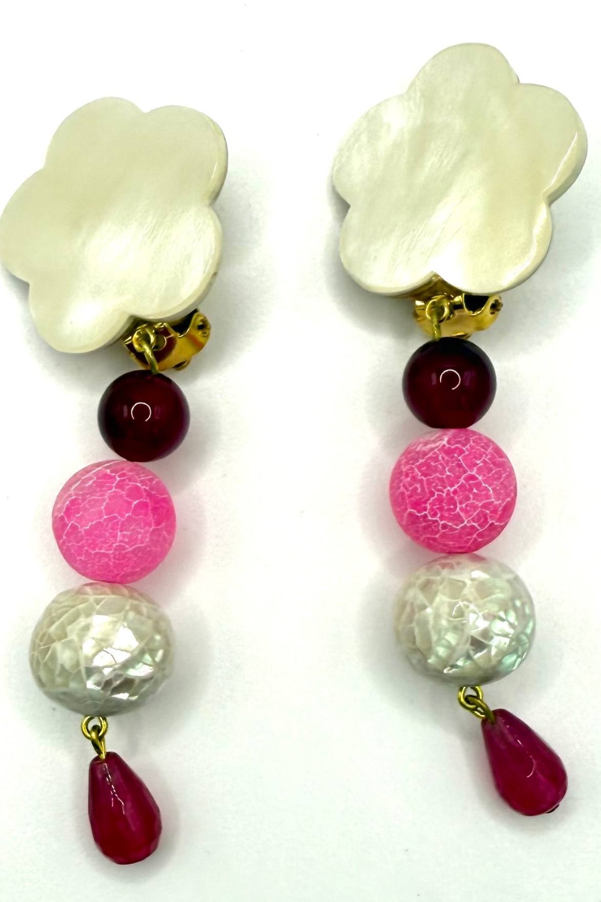 clip-nacre-fleur-rose-cristalderoche-agates-briolettes